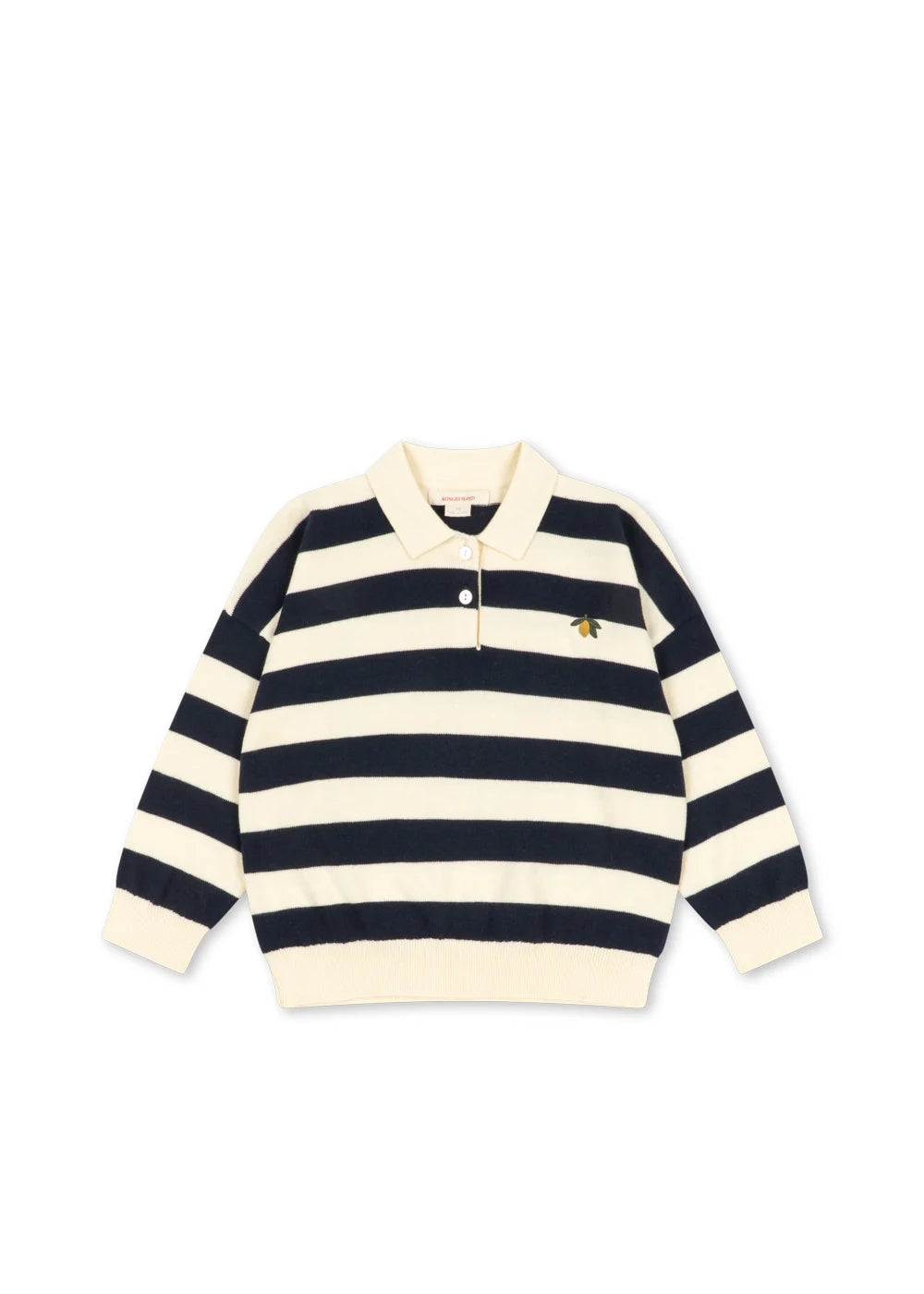 Konges Slojd - Manis Kinder Strick Polo Pullover in gestreift blau inkl Stick
