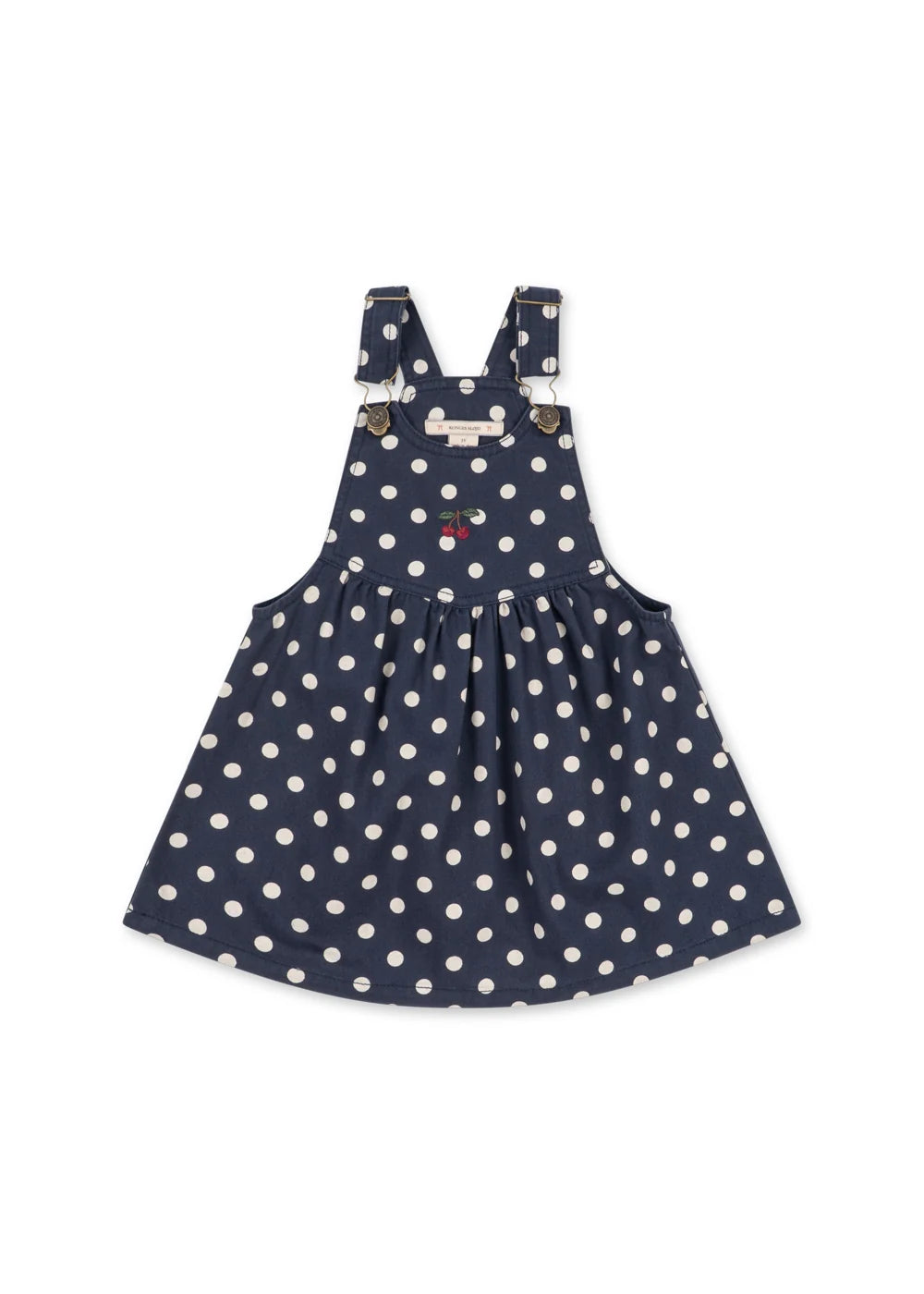 Konges Slojd - Nola Spencer Jeans Latzkleid mit weissen Punkten