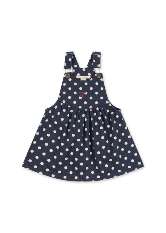 Konges Slojd - Nola Spencer Jeans Latzkleid mit weissen Punkten
