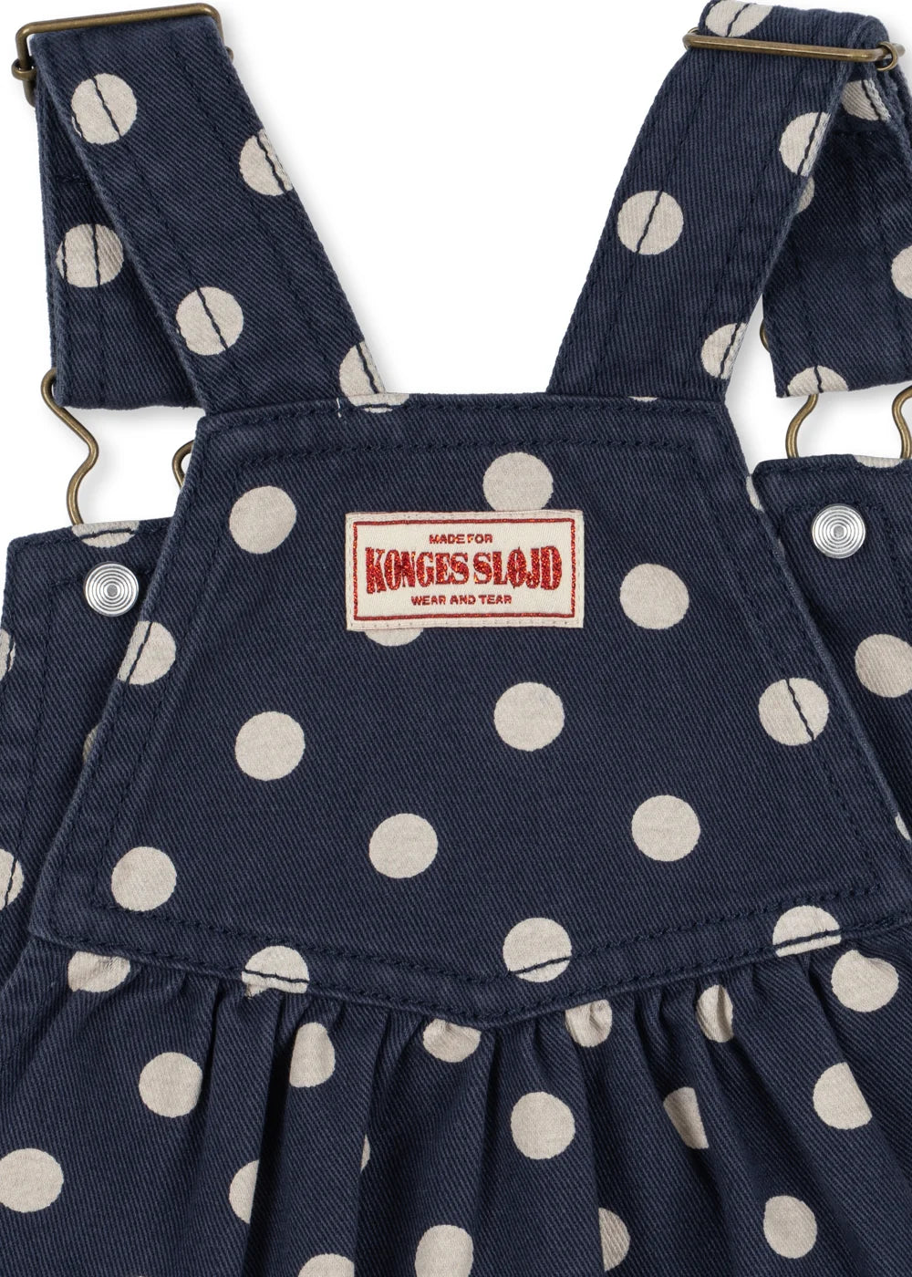 Konges Slojd - Nola Spencer Jeans Latzkleid mit weissen Punkten