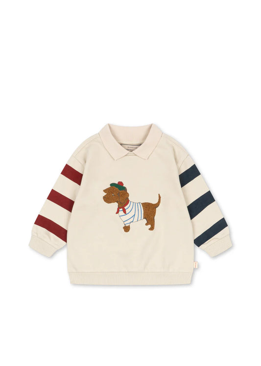Konges Slojd -  Kinder Sweatshirt Amio mit Print Dackel in Beige