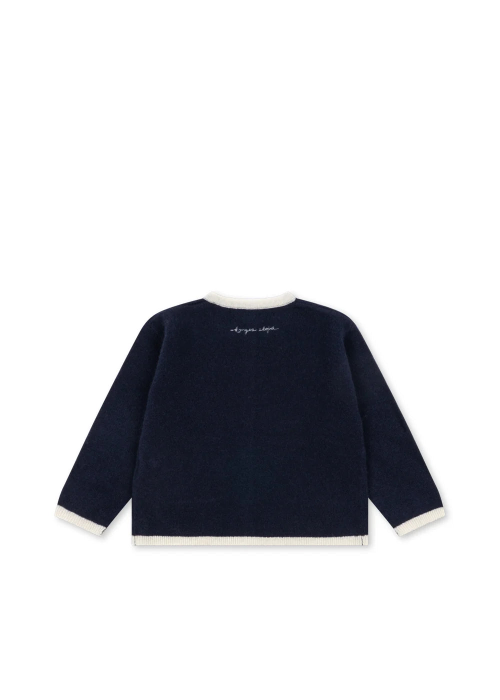 Konges Slojd - Alette Kinder Strickjacke Festlich in dunkelblau mit Schleifen