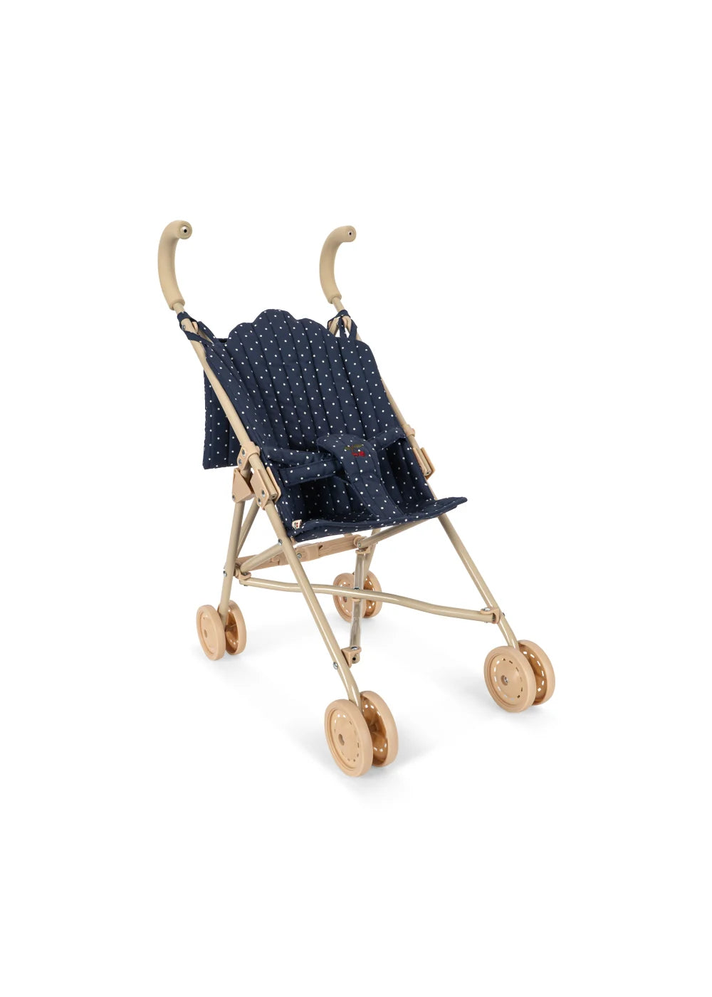 Konges Slojd - Puppen Buggy  in dunkelblau gepunktet in Dunkelblau
