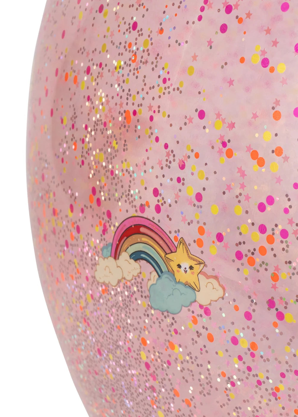 Konges Slojd - Glitterhüpfball in Rosa mit einem Griff