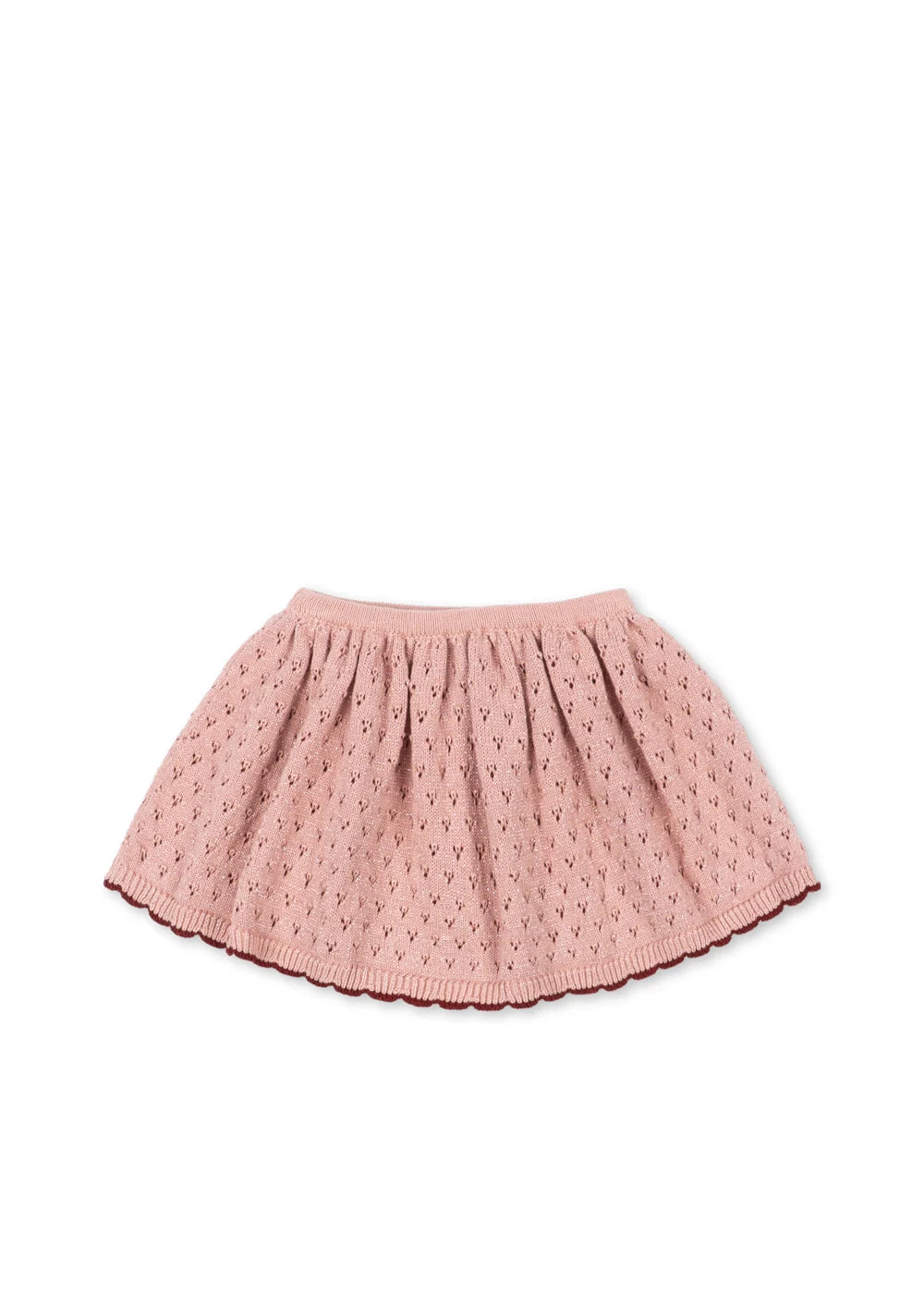 Konges Slojd - Holiday Kinder Strick Rock in rosa mit etwas Glitzer