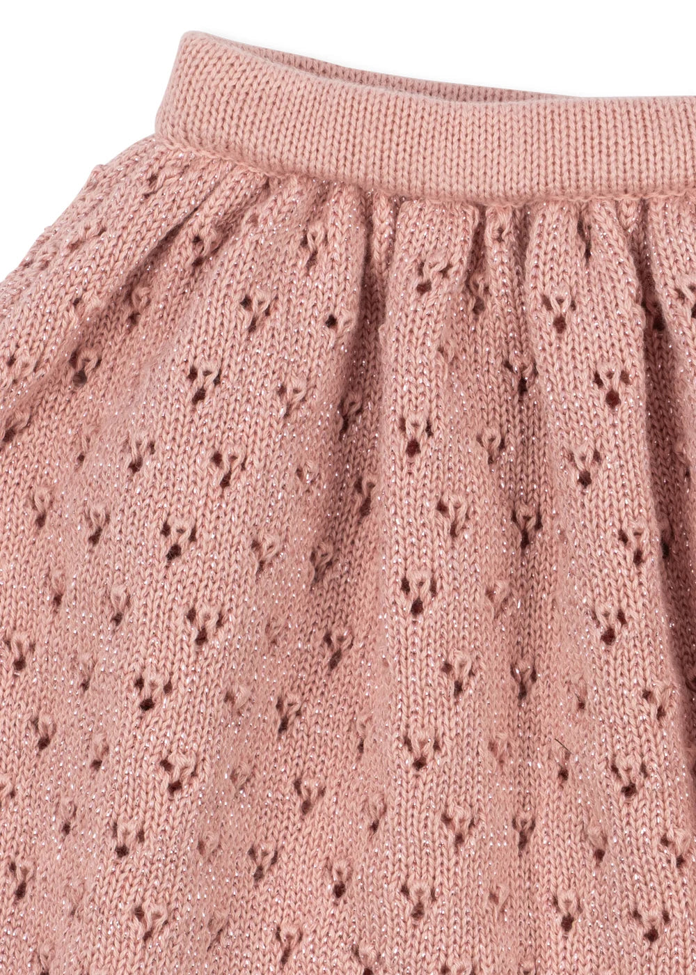 Konges Slojd - Holiday Kinder Strick Rock in rosa mit etwas Glitzer