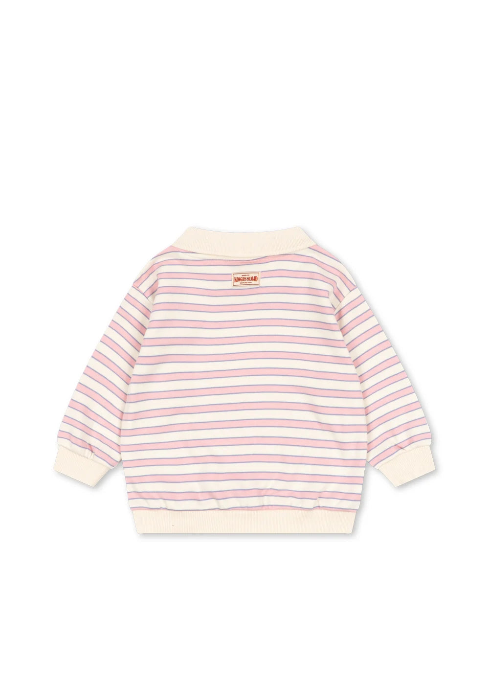Konges Slojd - Spotty Kinder Polo Sweatshirt aus Biobaumwolle in gestreift  rosa / blau