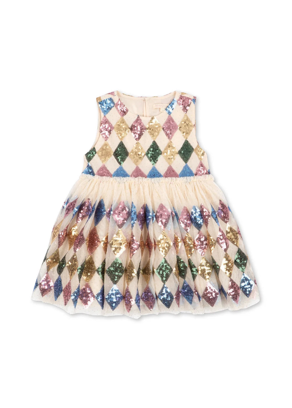 Konges Slojd - Yvonne Harlekin Kleid mit Glitzer