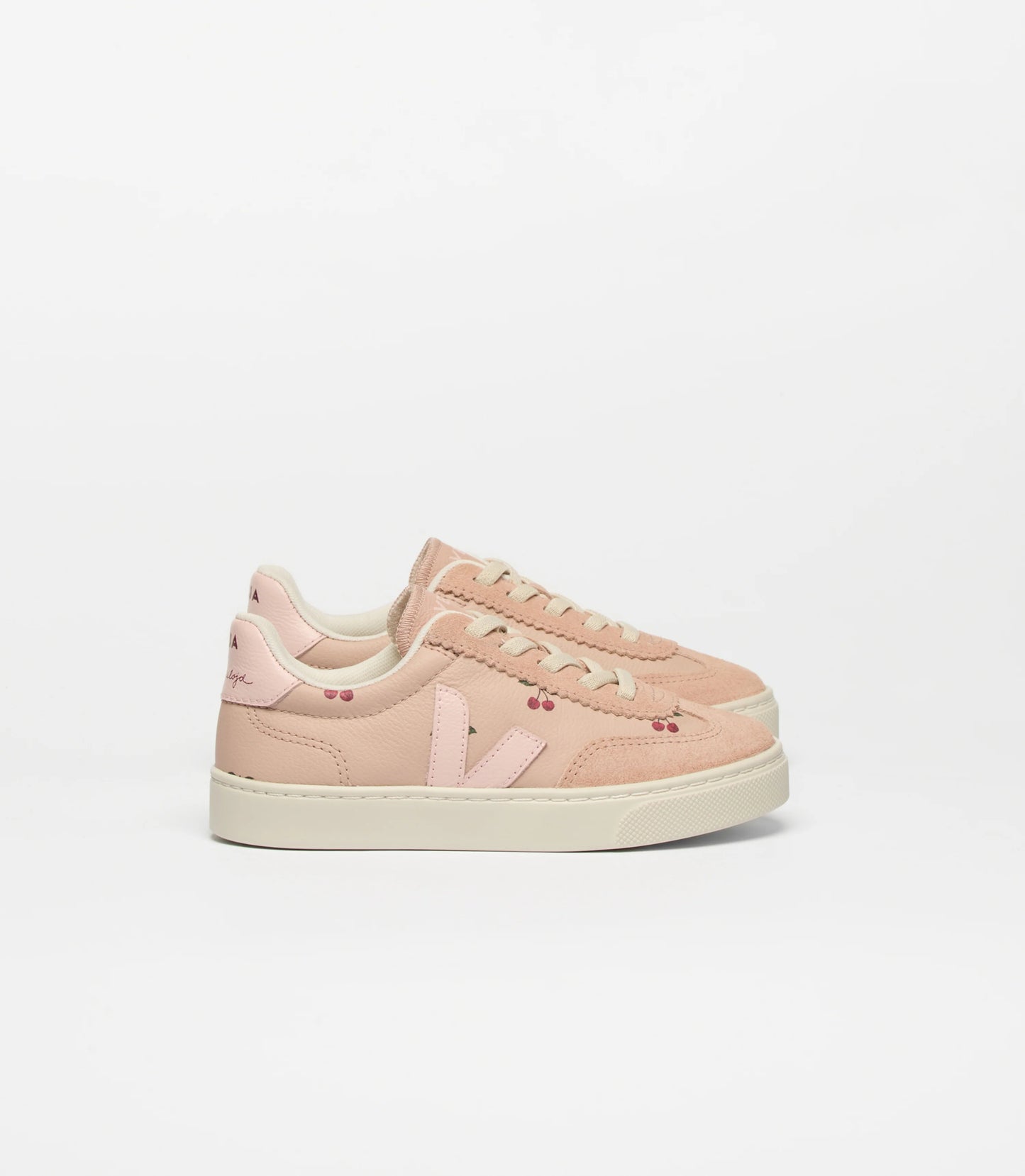 Konges Slojd - Veja x Konges Kinderschuh in Rosa mit Kirsche