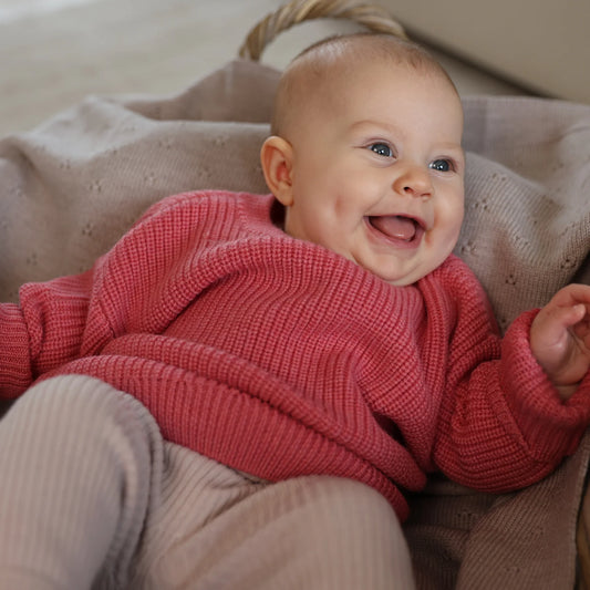 Lille Toni - Pullover Paul aus 100 % Merinowolle in CHERRY New in AW25