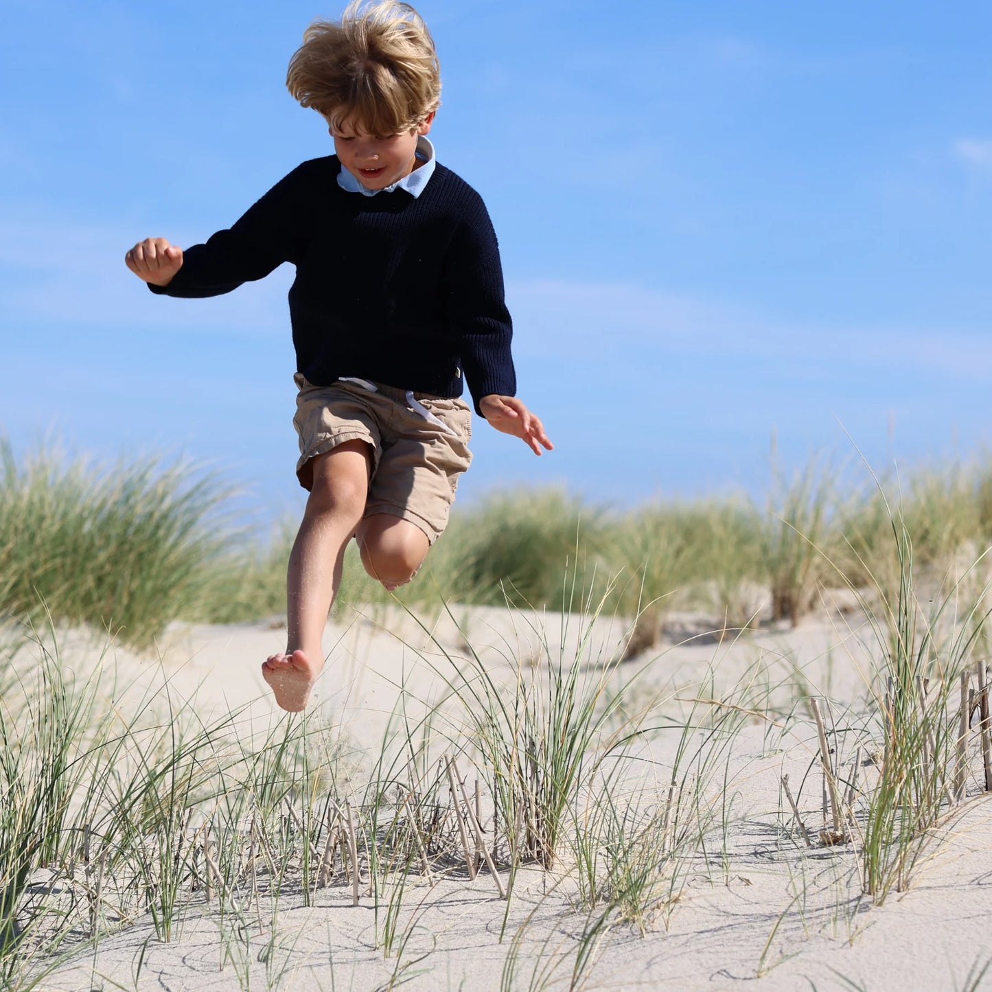 Lille Toni - Pullover Paul aus 100 % Merinowolle in Navy Blue 3-4