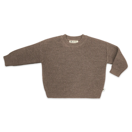 Lille Toni - Pullover Paul aus 100 % Merinowolle in  Toffee NEW IN AW25