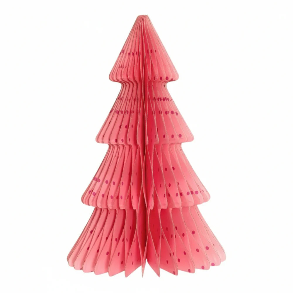 von Rike - Weihnachtsbaum mit Magnetverschluss in Rosa mit Punkten