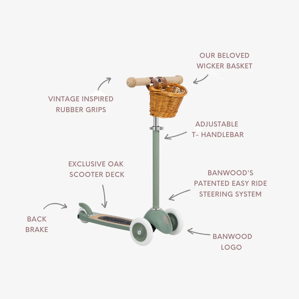 Banwood - Kinderroller Scooter in Forest Grün