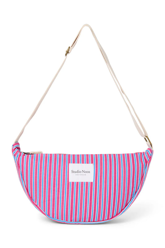 Studio Noos - Fanny Adult Poplin Bag in Rasberry gestreift
