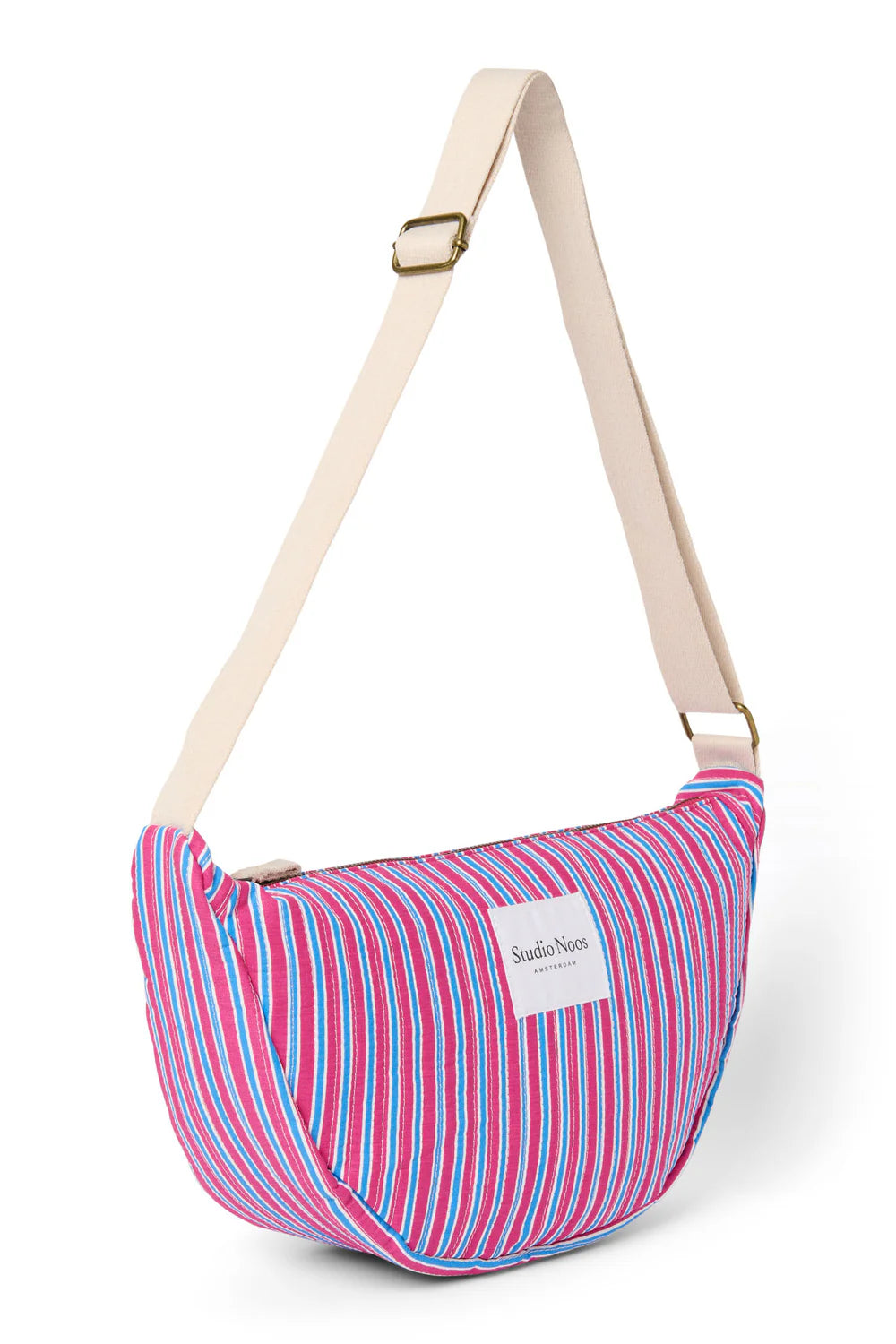 Studio Noos - Fanny Adult Poplin Bag in Rasberry gestreift