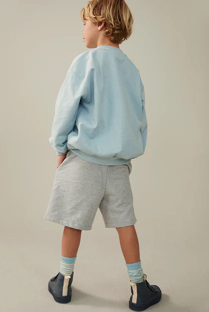 Gray Label - lange Shorts in Grau Melange