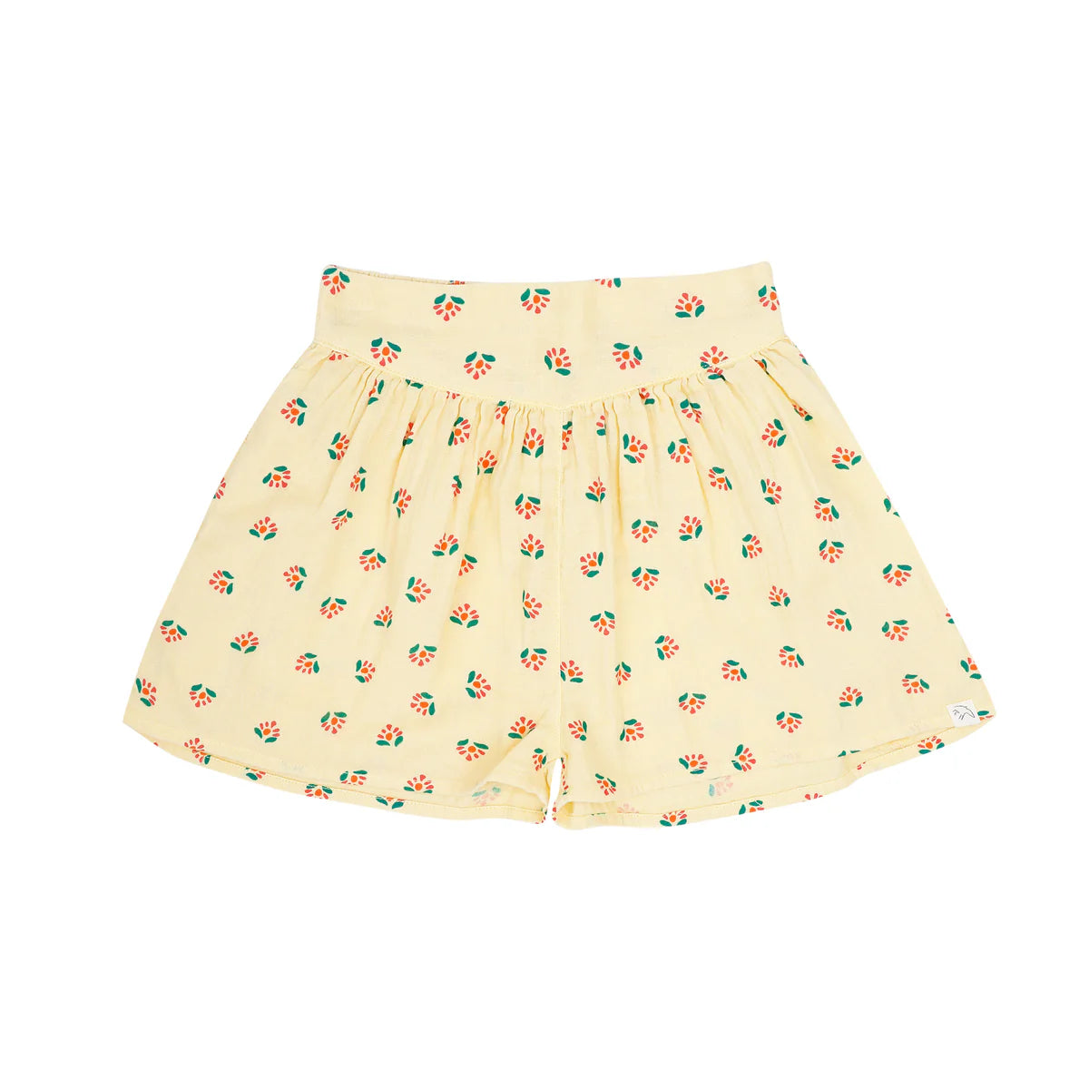Jenest - Short - Summer Shorts Flower aus Leinenbaumwolle in Yellow