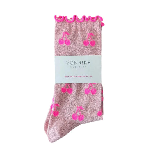 von Rike - Kirschen Glitzersocken
