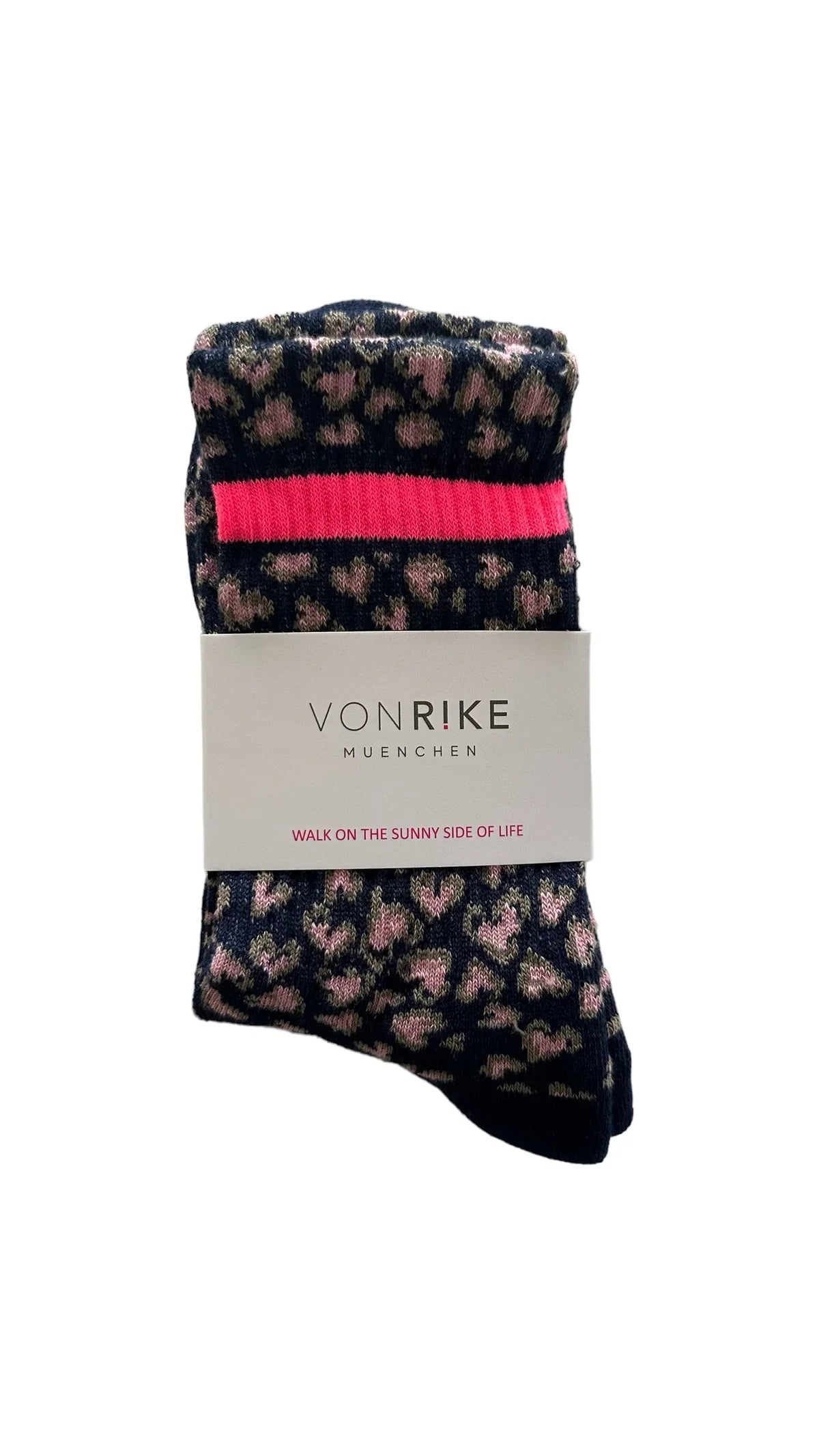 von Rike - Leosocken Herz in Dunkelblau