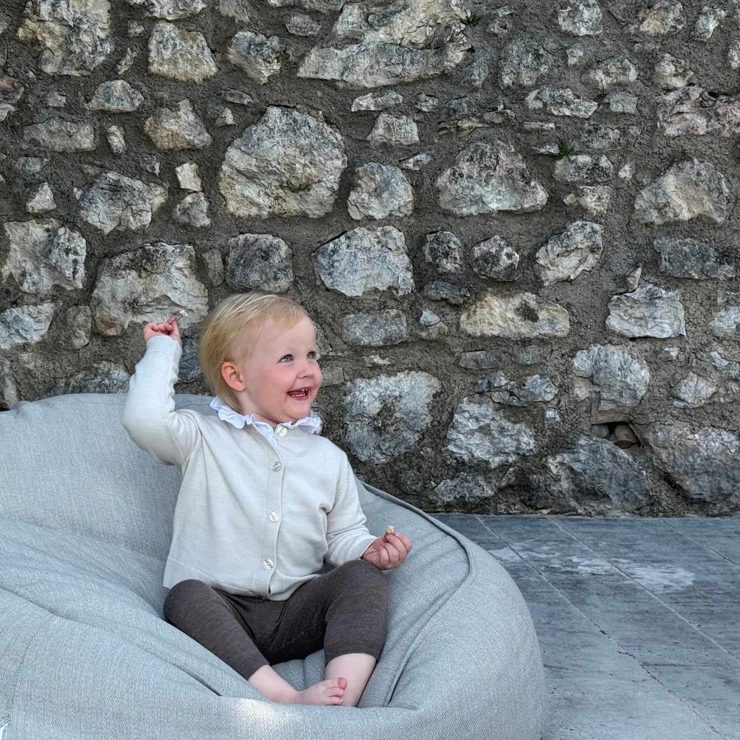 Lille Toni - Strickjacke Sofia aus 100 % Merino in Creme