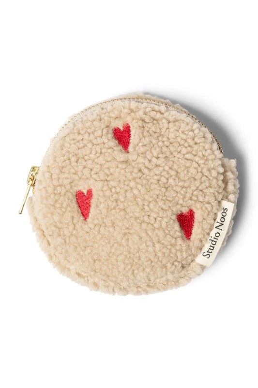 Studio Noos- Geldbörse Teddy Beige mit Herzen