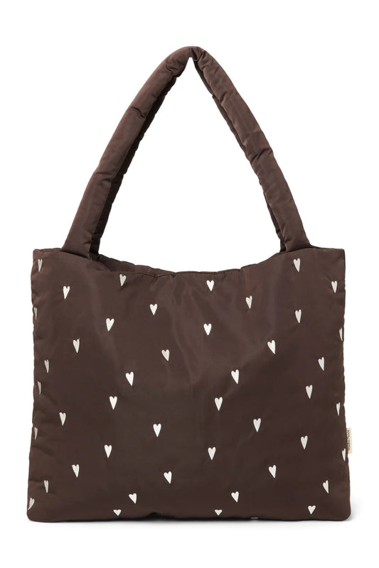 Studio Noos - Brown Puffy Mum Bag mit Herzen