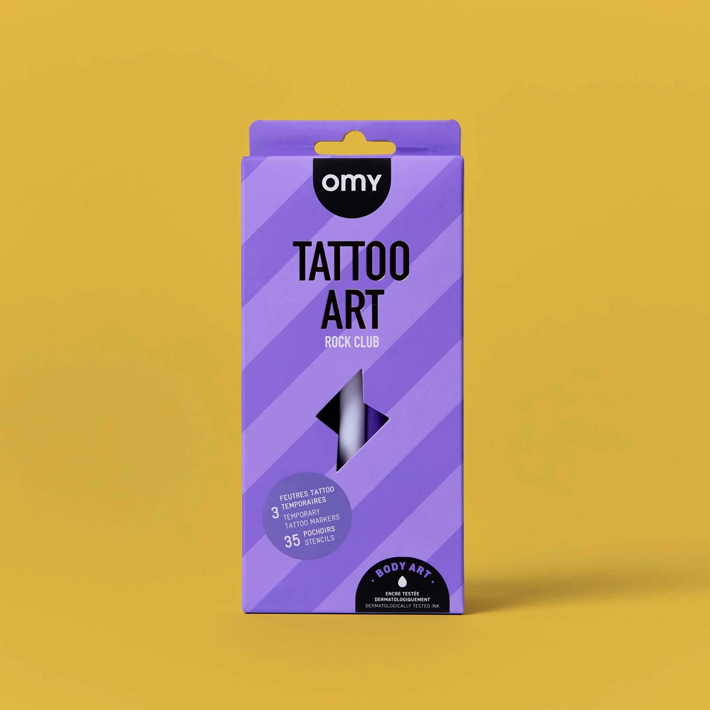 OMY - Tattoo Art Stifteset mit Schablone Rock Club
