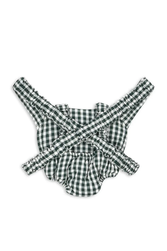 Konges Sløjd - Puppentrage in Vichy karo grün mit Kirsche