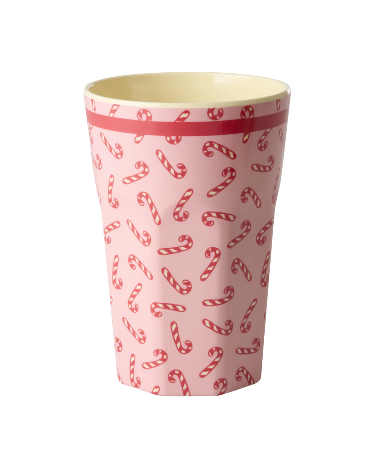 Rice - Christmax Becher groß Candy Cane Zuckerstange in Pink / rot