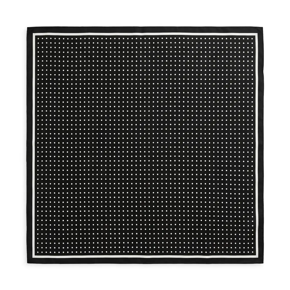 Stadtkinder - Bandana Tuch in Polka in schwarz weiss 90x90