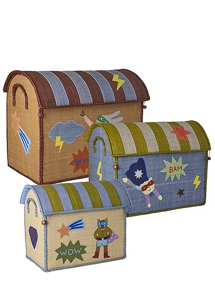 Rice - Aufbewahrungskisten Super Hero Blau