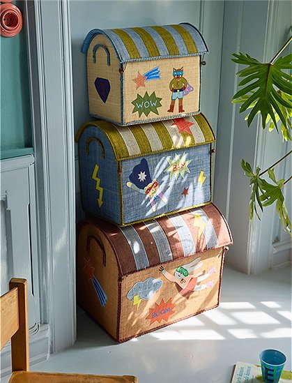 Rice - Aufbewahrungskisten Super Hero Blau