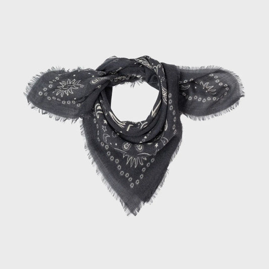 Stadtkinder - WOLL Bandana in schwarz weiss 70 x70  PRE ORDER