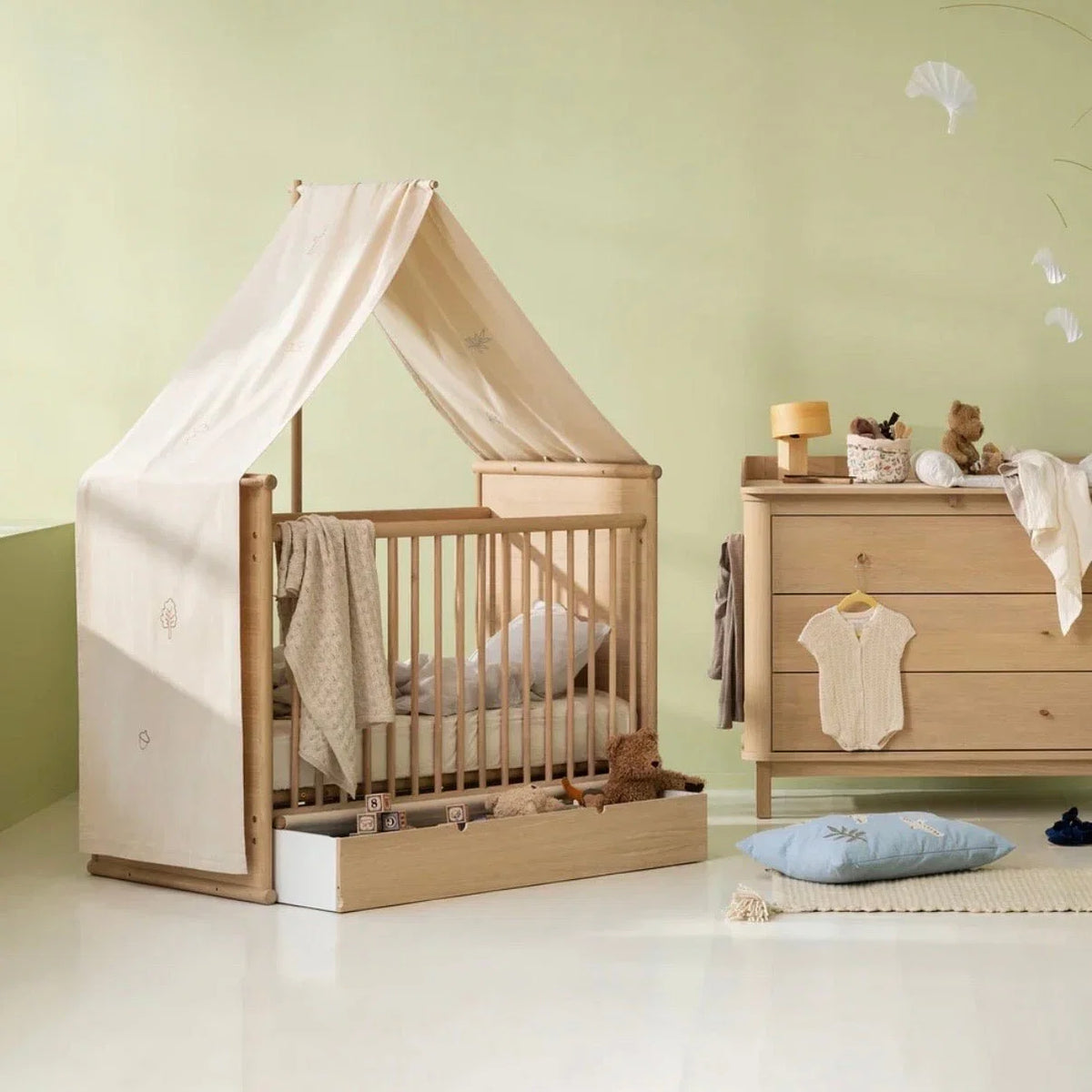 Oliver Furniture - Camp Novel 2in1 Babybett 60x120cm & Bett 120x200 cm, Eiche