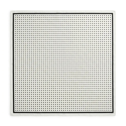 Stadtkinder - Bandana Tuch in Polka in weiss schwarz  90x90