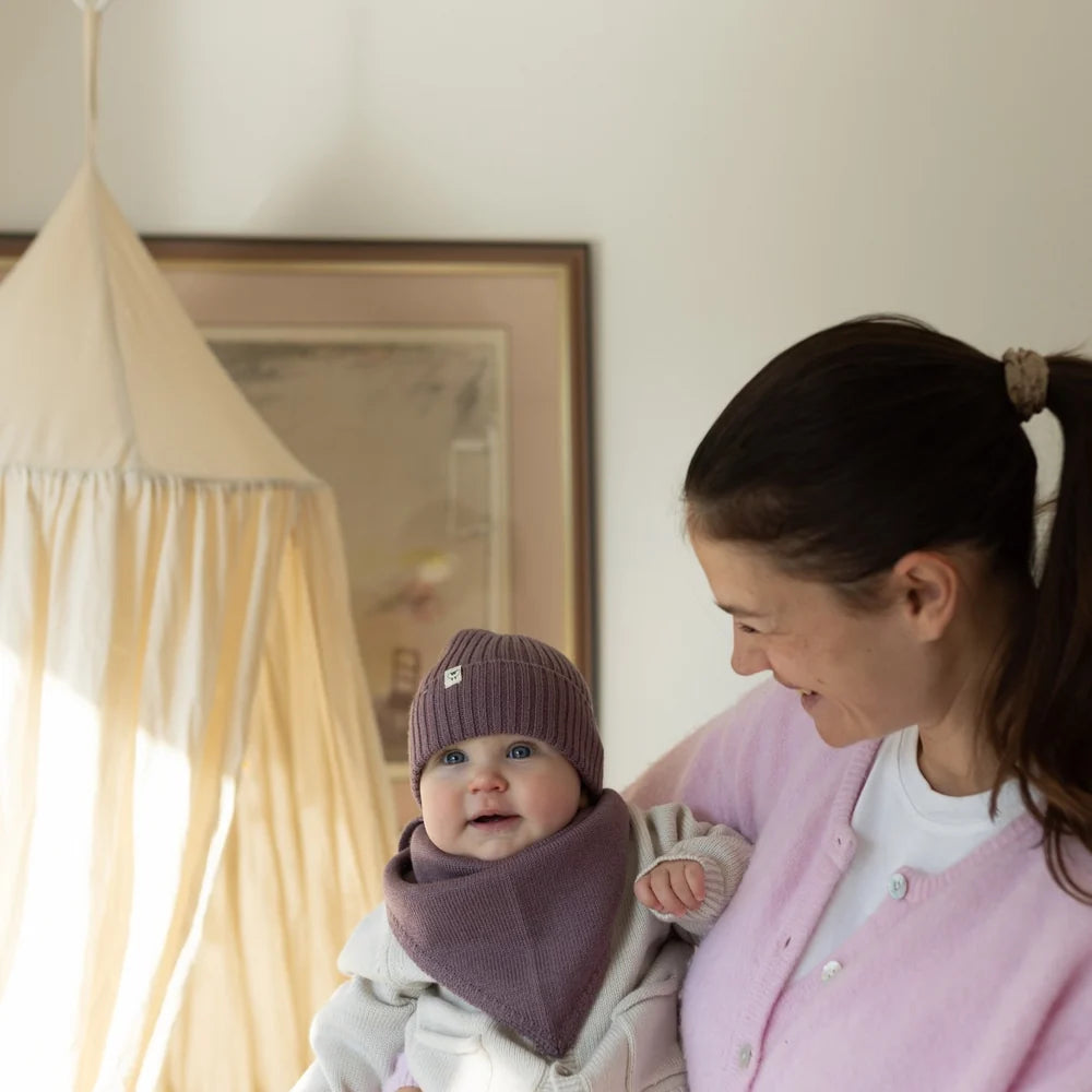 Lille Toni - Dreieckstuch Elise in Mauve für Babys & Kinder aus 100 % Merinowolle (Kopie)