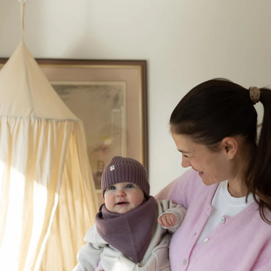 Lille Toni - Dreieckstuch Elise in Mauve für Babys & Kinder aus 100 % Merinowolle (Kopie)