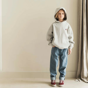 Jenest - Taka Hoodie  in Grey Melange  100 % Biobaumwolle