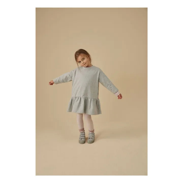 Gray Label - Kleid mit Rüschen aus 100 % Biobaumwolle Frill in Grey