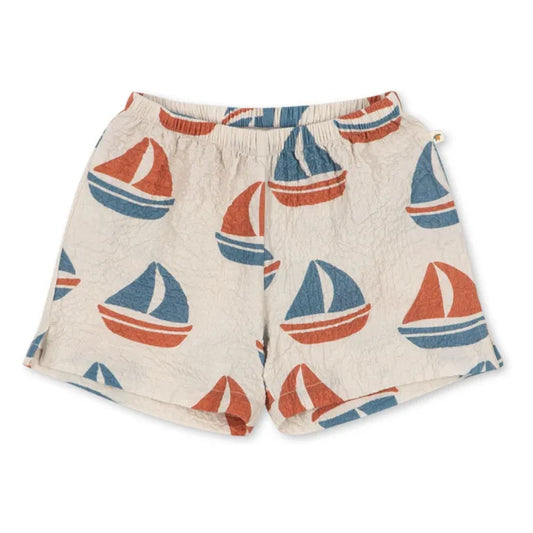 Konges Slojd - Elliot Shorts mit Segelbooten aus leichter Baumwolle