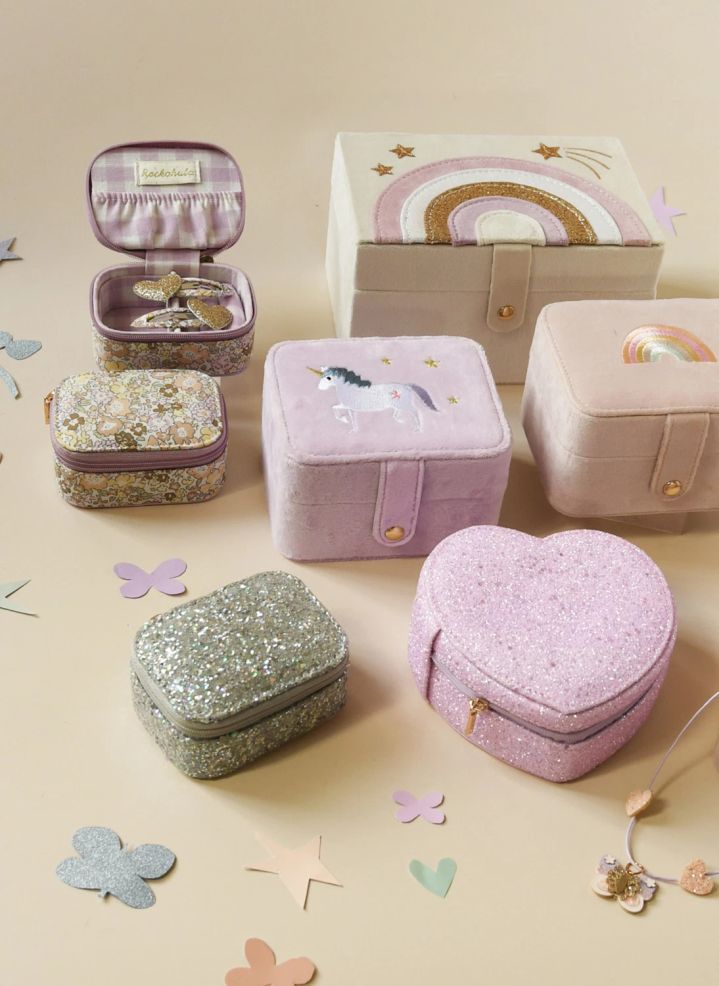Rockahula - Schmuckschatulle  als Herz mit Glitzer in Rosa
