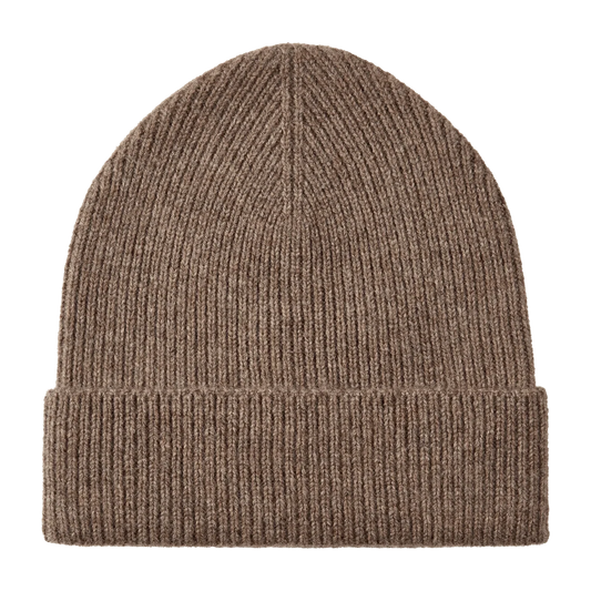 Papalobster - Karli Beanie aus 100 % Kaschmir in Schoko Melange mitwachsend