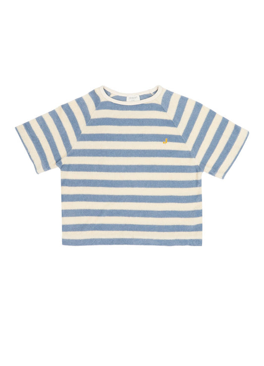 Jenest - To T-Shirt aus Baumwollfrottee in gestreift