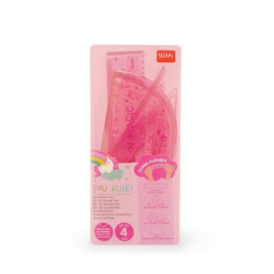Legami - Linealset Schulset in Rosa Unicorn