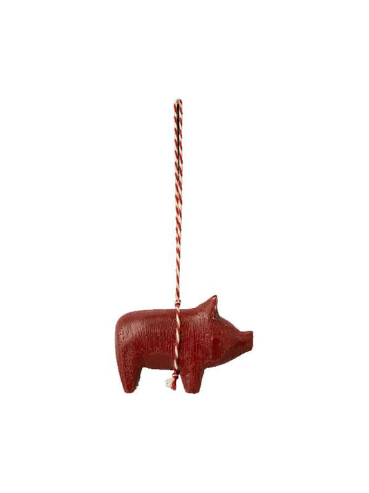 Maileg - Holzschwein zum aufhängen in Rot