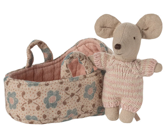 Maileg - Babymaus in Tragetasche Rosa