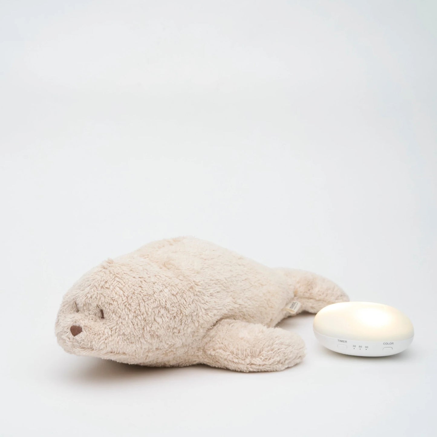 Moonie Robbe Einschlafhilfe & Kuscheltier in Grey New in