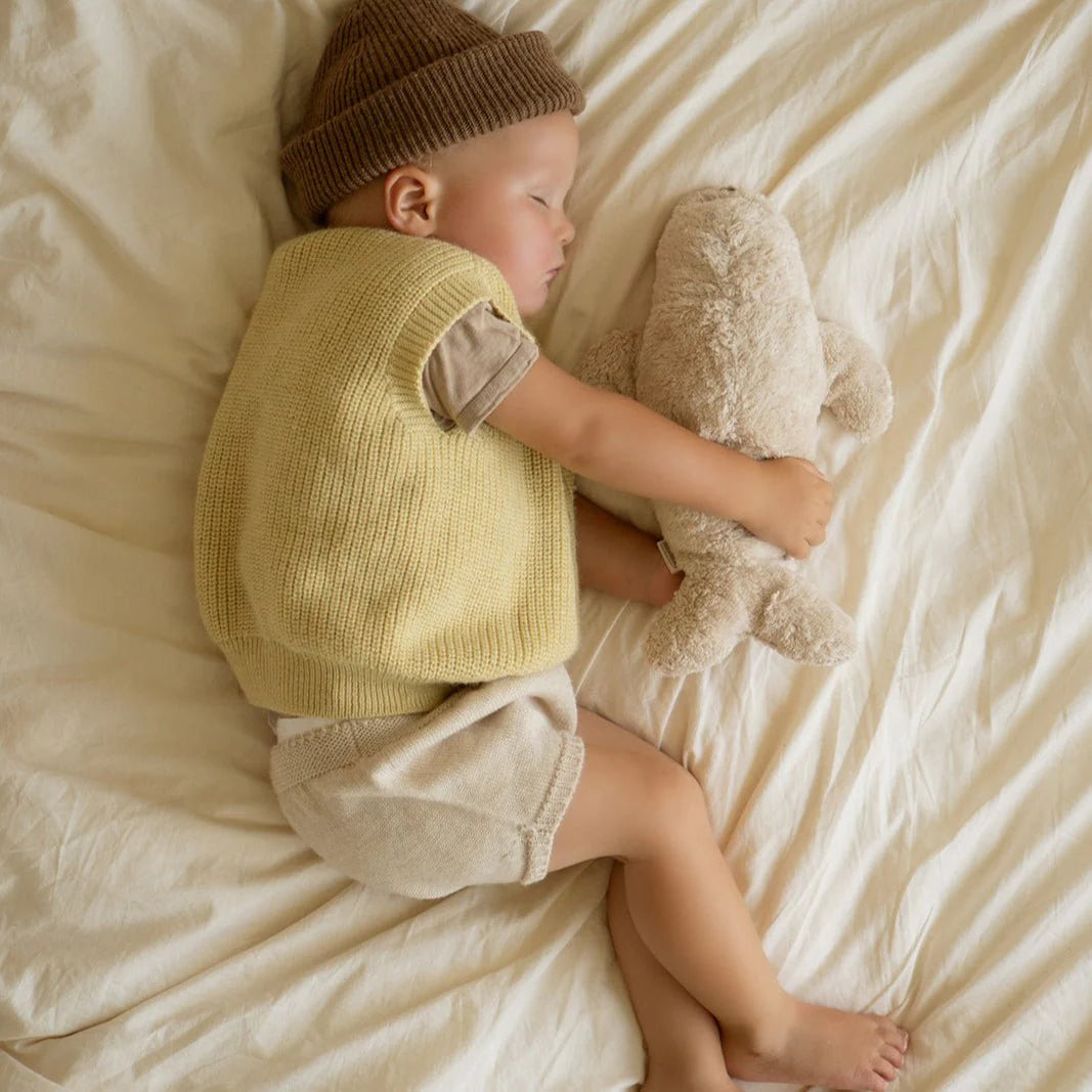 Moonie Robbe Einschlafhilfe & Kuscheltier in Grey New in