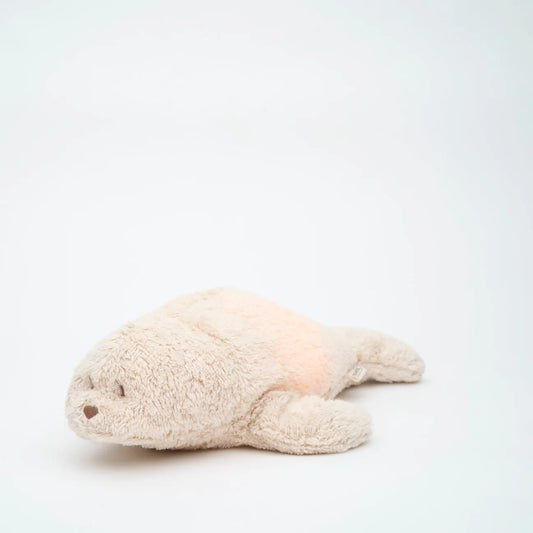 Moonie Robbe Einschlafhilfe & Kuscheltier in Sand New in